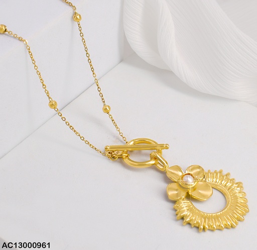 [AC13000961] CADENA CIERRE TIFFANY,DIJE GUIRNALDA C/FLOR CA217-131