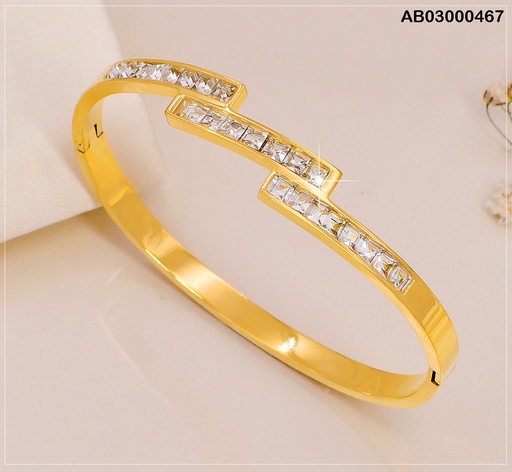 [AB03000467] BRAZALETE 3 LINEAS HORIZONTAL /ZIRC. VD080478-188