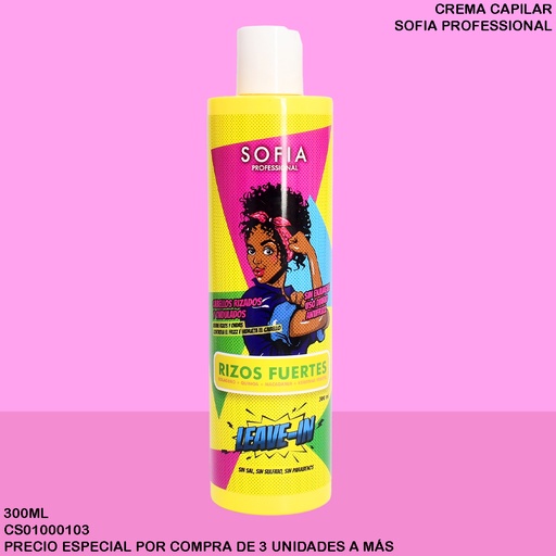 [CS01000103] CREMA PARA PEINAR RIZOS FUERTES SOFIA 300 ML