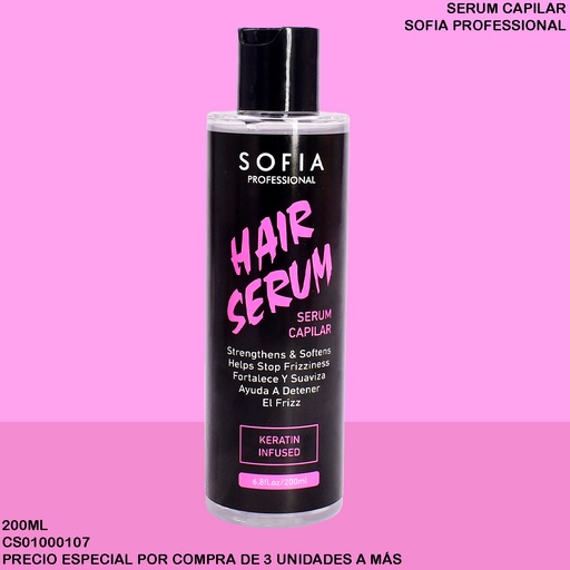 [CS01000107] SERUM CAPILAR SOFIA KERATIN INFUSED 200ML