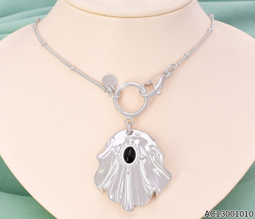 [AC13001010] CADENA COLA DE RATON PLAT/ DIJE PLIEGOS /PERLA CENTRO  CA224-131