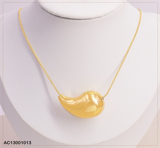[AC13001013] CADENA FINA / DIJE GOTA GRANDE EN HORIZONTAL CA317-1