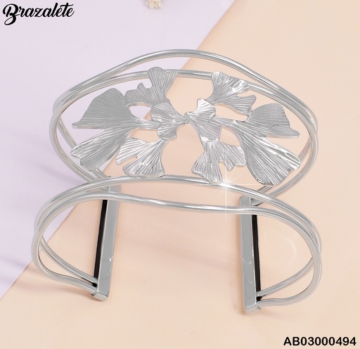 [AB03000494] BRAZALETE PLAT. CENTRO CORAL A RAYAS BA166-45