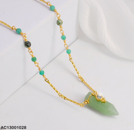 [AC13001028] CADENA C/CRISTALES, DIJE CUARZO COL.CA230-131