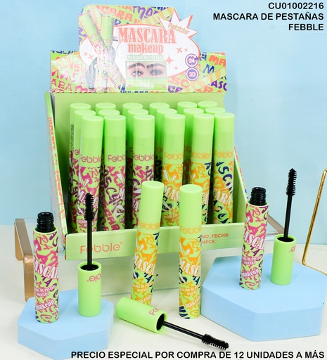 [CU01002216] MASCARA FEBBLE(VERDE/LETRAS) FBC008