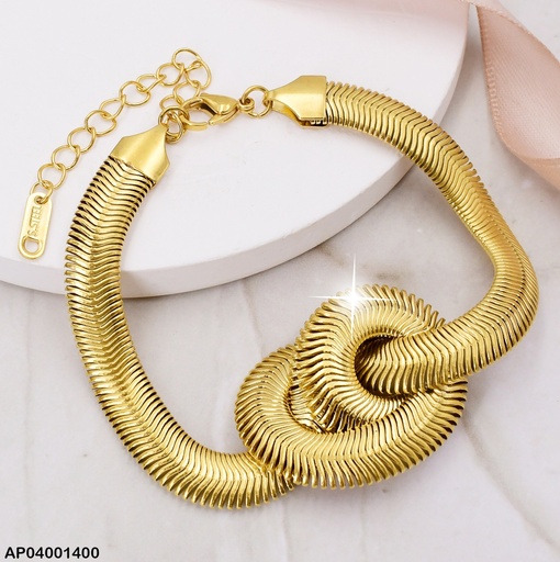 [AP04001400] PULSERA SERPIENTE NUDO AL CENTRO BA155-45