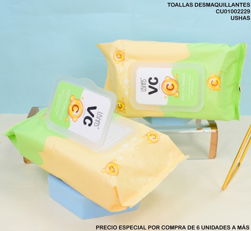 [CU01002229] 60 TOALLAS DESMAQUILLANTE VITAMINA C HA429