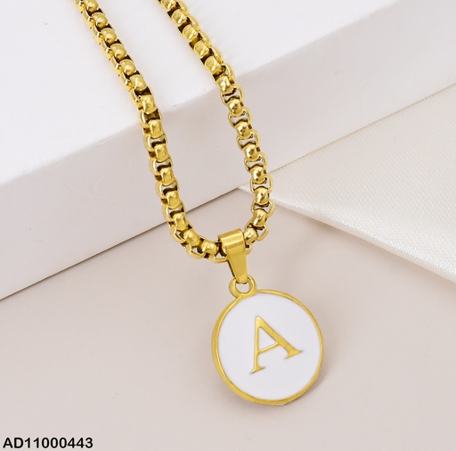 [AD11000443] DIJE RD.PEQ. BLANCO LETRA "A" 009E4501-102