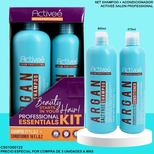 [CS01000122] KIT SHAMPOO(27OZ)+ACOND ACTIVEÉ(16OZ) ARGAN 40093A/KI1021-001