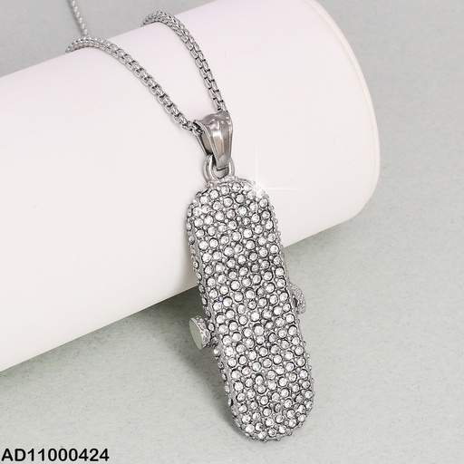 [AD11000424] DIJE VARON PLAT.PATINETA C/ZIRC. VD080638-106T