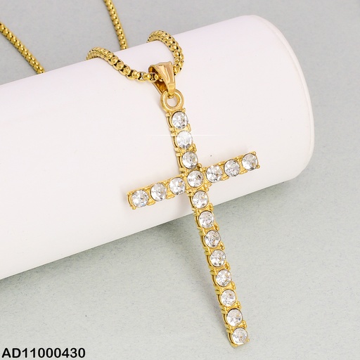 [AD11000430] DIJE VARON CRUZ GRANDE DE ZIRC.RD VD080661-106T