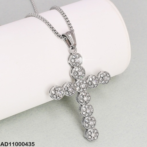 [AD11000435] DIJE VARON PLAT.DE FLORES ZIRC.VD080679-106T