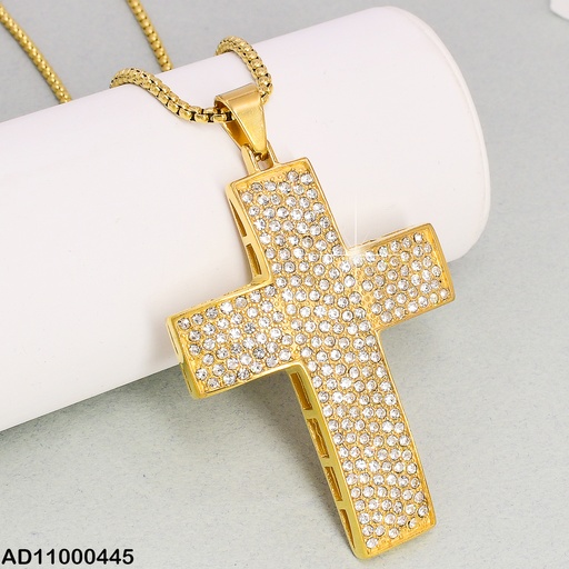 [AD11000445] DIJE CRUZ GRANDE ZIRCONIAS NO.080629