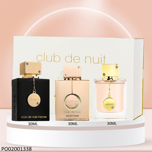 [PO02001338] ESTUCHE 3PCS PERFUMES WOMEN CLUB DE NUIT ARMAF(WOMAN/MILESTONE/INTENSE)