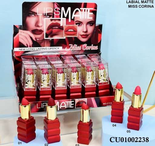[CU01002238] LABIAL  MATTE UNIDAD MISS CORINA LIPS MATTE  C1135