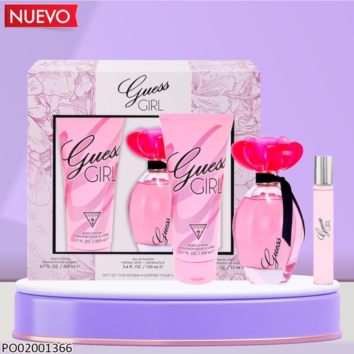 [PO02001366] ESTUCHE PERFUMES GUESS GIRL 3PCS EDT (200/100/15ML)