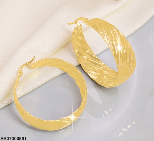 [AA07000561] ARGOLLAS  ANCHAS GRABADO RAYAS 40 MM