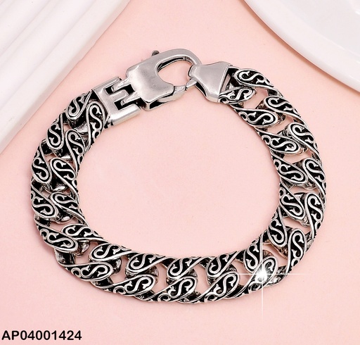 [AP04001424] PULSERA PLATD. TRAMA BARBARA # BE103