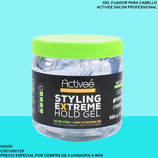[CS01000129] GEL CAPILAR ACTIVEE 500ML STYLING EXTREME HOLD GEL 40109