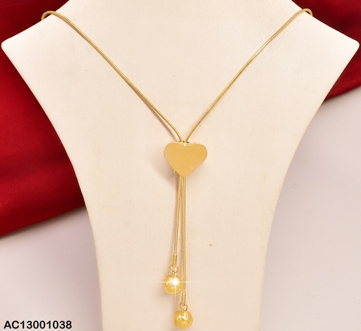 [AC13001038] CADENA CAMISERO PLACA CORAZON C/2 PELOTAS A7018