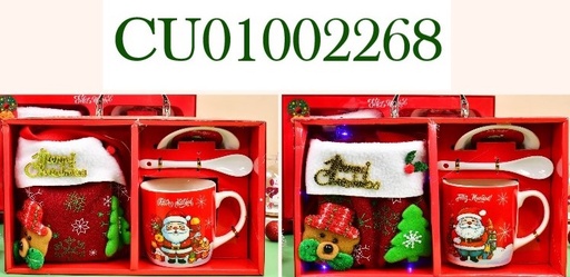 [CU01002268] SET TAZA+BOLSITO TEMPORADA NAVIDEÑA HK-2182A