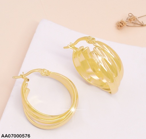[AA07000576] ARGOLLA TRIPLE LISA ENTRELAZADA 20 MM