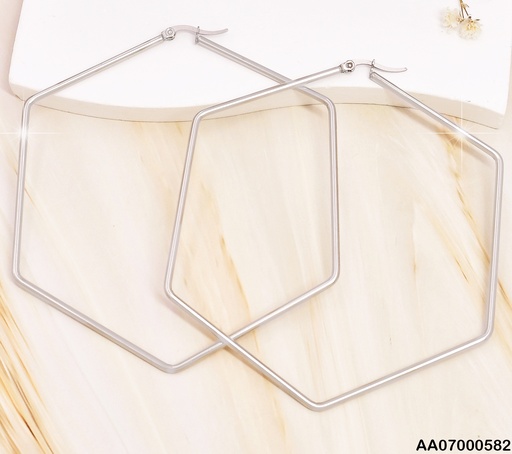 [AA07000582] ARGOLLA PLATEADA HEXAGONO  75MM (AT)