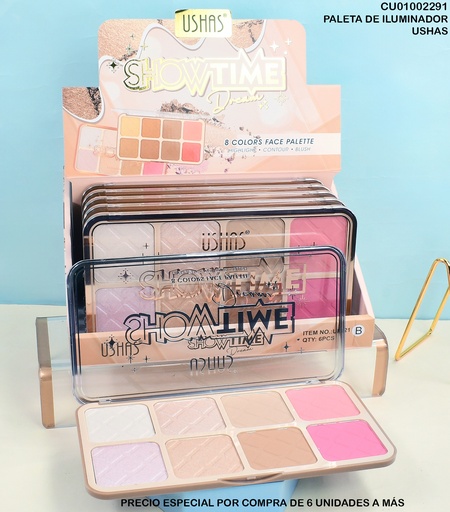 [CU01002291] PALETA 8 RUBOR/ILUM/CONTORNO SHOWTIME DREAM USHAS UF021B