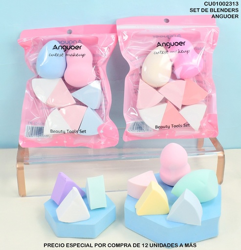 [CU01002313] SET 8 BLENDERS ANGUOER BEAUTY TOOLS USHAS AGE-389C