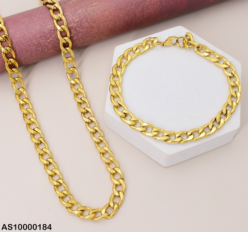 [AS10000184] SET CADENA/PULSERA 2.0NK ESLABONES UNIF.A6970