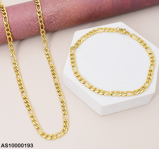 [AS10000193] SET CADENA/PULSERA SIN PLACA ESLAB.3EN1 1.2NK A6956