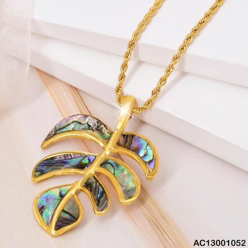 [AC13001052] CADENA C/DIJE PALMERA DE ABULON CA356-45