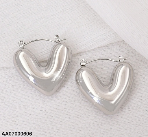 [AA07000606] ARGOLLAS PLAT CORAZON INFLADO MOD. EA801-1