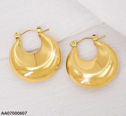 [AA07000607] ARGOLLAS DOR MEDIA LUNA INFLADA/PART SUP. APLANADA EA782-1