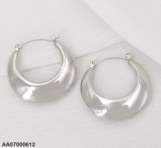 [AA07000612] ARGOLLA PLAT.  MEDIA LUNA INFLADA/DELG.  EA791-1