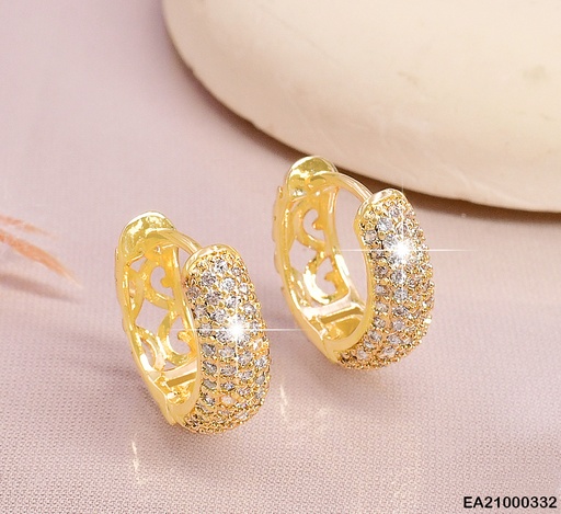 [EA21000332] ARGOLLAS MITAD ZIRCONIAS/ROMBOS CALADOS EE875-3