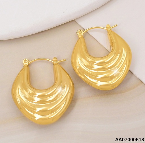 [AA07000618] ARGOLLAS OVALADAS C/PLIEGUES HORIZ.15*25MM EA776-1