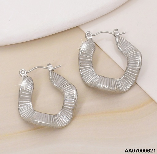[AA07000621] ARGOLLAS PLAT. ONDULADAS A RAYAS EA841-1
