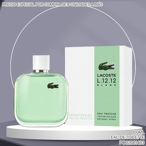 [PO02001403] PERFUME LACOSTE L.12.12 BLANC EAU FRAICHE EDT 100ML