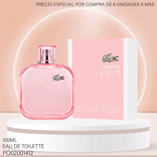 [PO02001412] PERFUME LACOSTE L.12.12 ROSE SPARKLING 100ML EDT