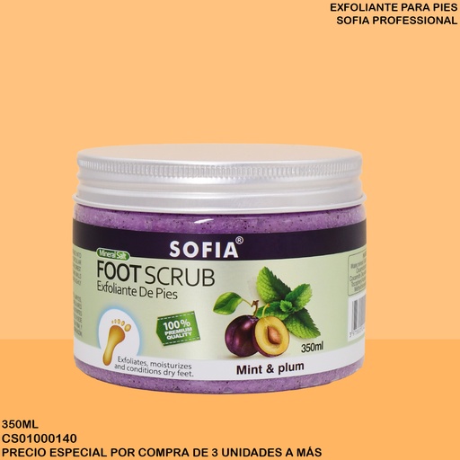 [CS01000140] EXFOLIANTE PARA PIES SOFIA MINT&PLUM 350ML