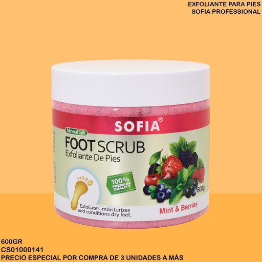 [CS01000141] EXFOLIANTE PARA PIES SOFIA MINT&BERRIES 600GR. S403A