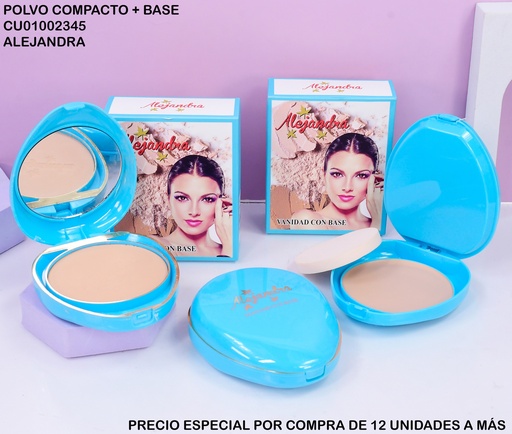 [CU01002345] POLVO COMPACTO+BASE ALEJANDRA NO.9162 12G (CELESTE)#14