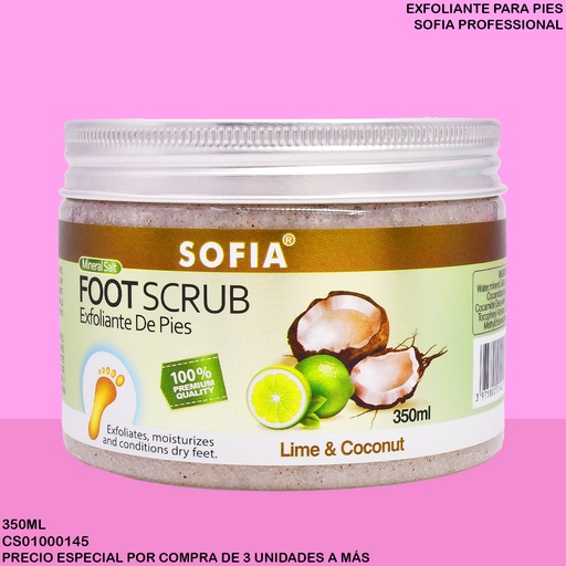 [CS01000145] EXFOLIANTE PARA PIES SOFIA LIME & COCONUT 350ML. S402A