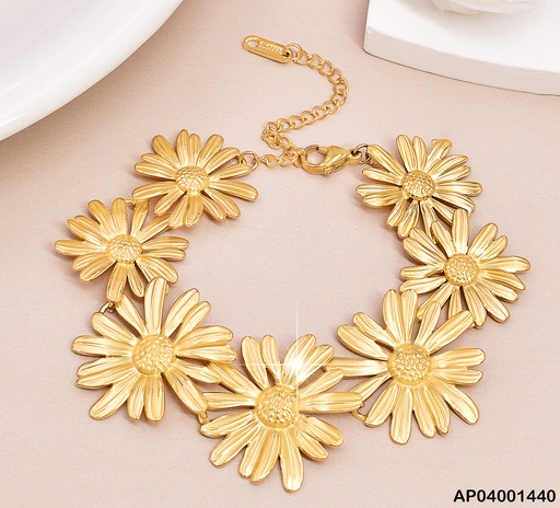 [AP04001440] PULSERA 6 FLORES MARGARITAS BA197-45