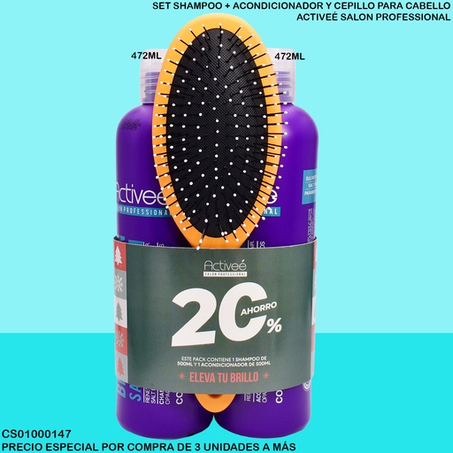 [CS01000147] DUO SHAMPOO+ ACONDICIONADOR ATIVEE BIOTIN 160Z