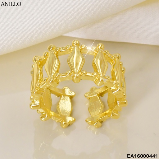 [EA16000441] ANILLO DOR. ROMBOS CENTRO K4626-672