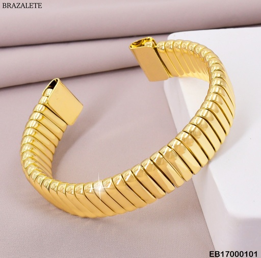 [EB17000101] BRAZALETE  DOR. AJUSTABLE LINEAS VERTICALES  K4346-212