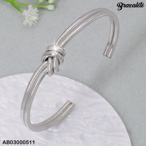 [AB03000511] BRAZALETE PLAT DOBLE/NUDO DOBLE KB184900