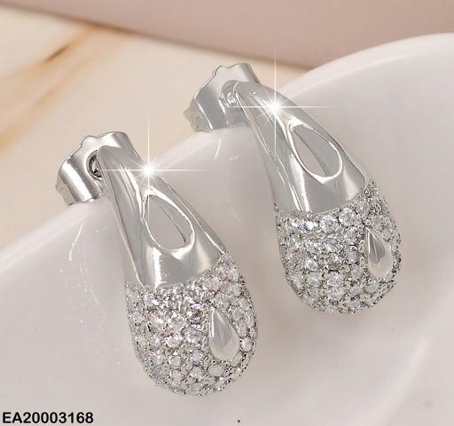 [EA20003168] ARETES PLAT. GOTAS AGUJERO ARRIBA/ZIRCONIAS ABAJO EE1044-3